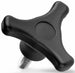 Volantino 3 bracci Ø 80mm con perno M12X30mm