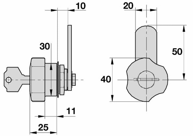 Volantino con serratura Dx CD