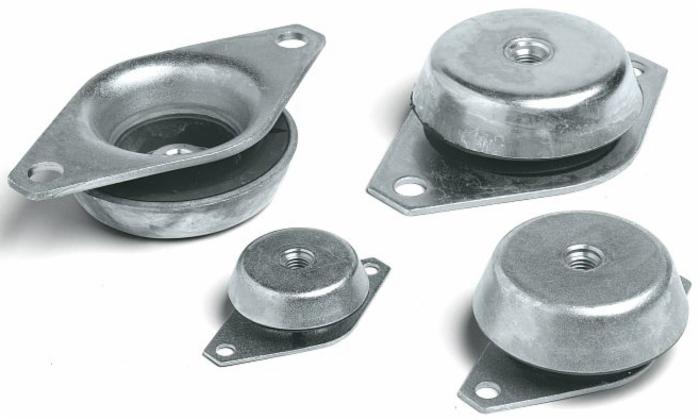 Supporto antivibrante a campana 62X30mm con filetto M10