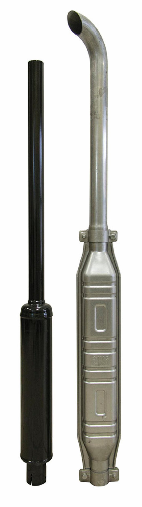 Marmitta completa con prolunga curva attacco 70mm