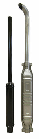 Marmitta completa con prolunga curva attacco 70mm