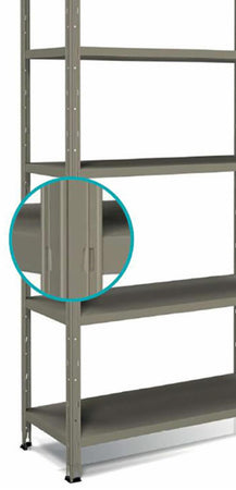 Scaffale metallico a incastro in kit L100xH188xP40