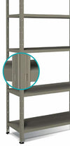 Scaffale metallico a incastro in kit L100xH188xP40