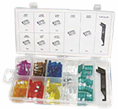 Assortimento fusibili bilama da 96 pezzi