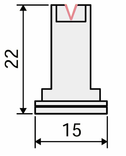 Ugello Ventaglio Antideriva Ceramica Rosso Ø 1,2mm