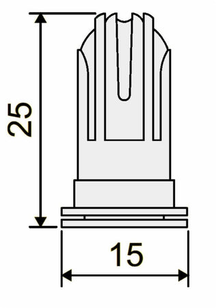 Ugello fine barra blu