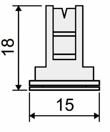 Ugello antideriva ad induzione d'aria marrone in plastica confezione da 15 pezzi