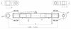 Terzo punto cat. III-IV con attacchi snodati M48x3 lunghezza 765-975mm