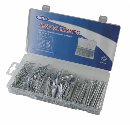 Set assortito con 555 coppiglie standard