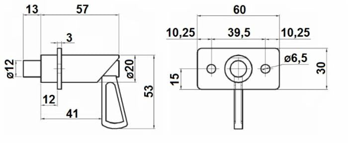 Chiusura in acciaio zincato a molla per rimorchi