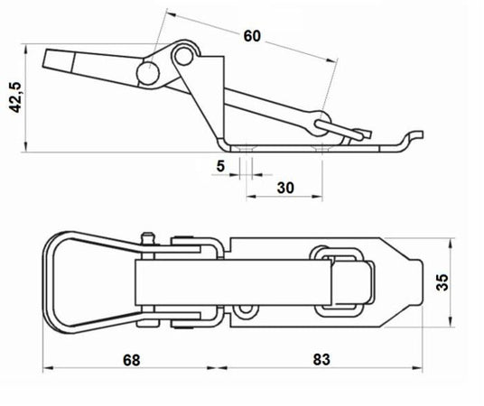 Chiusura ferma utensile zincata per Ø 28-40 mm