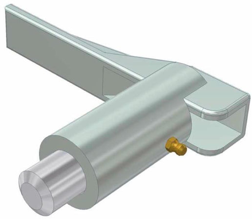 Maniglia di fissaggio zincata per rimorchi lunga 163mm Ø perno 18mm