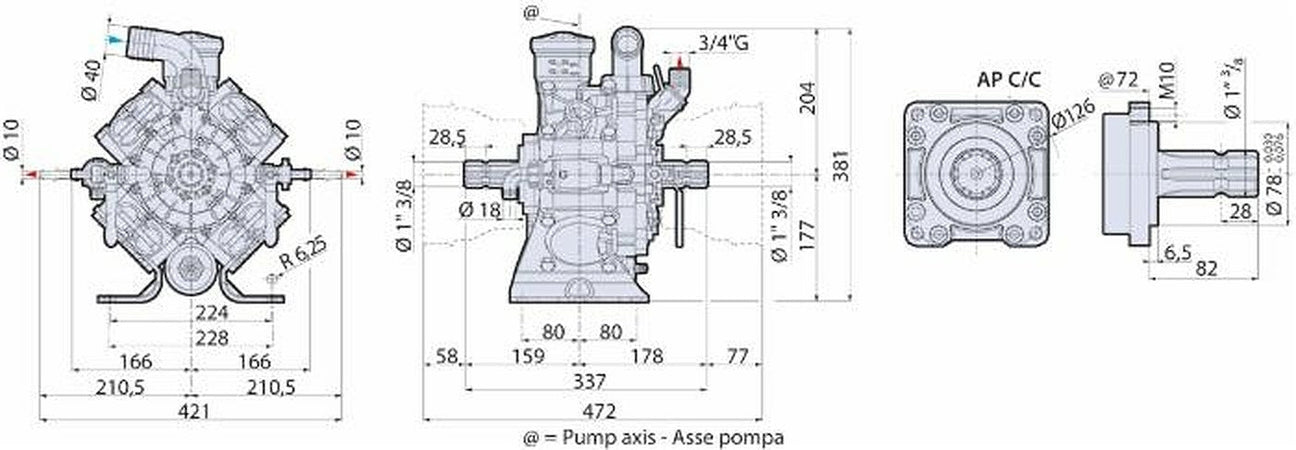 Pompa a membrana Annovi Reverberi AR1064 50bar