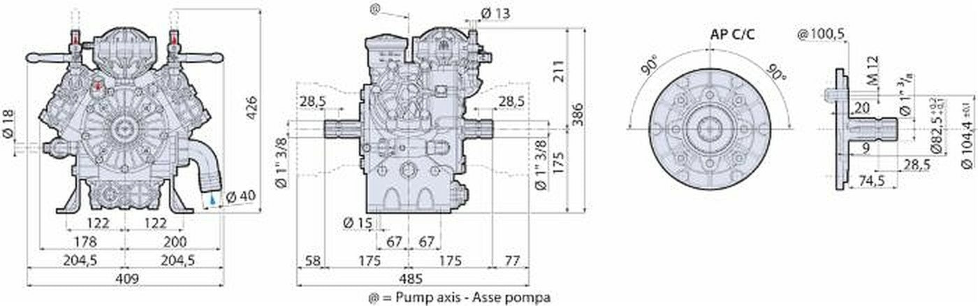 Pompa a membrana Annovi Reverberi AR1203 50bar