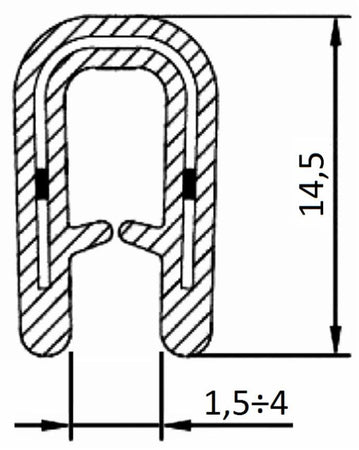 Guarnizione coprilamiera fino a 4mm (5 mt)