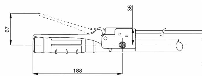 Leva arresto motore per benzina con Ø tubo 25/26mm