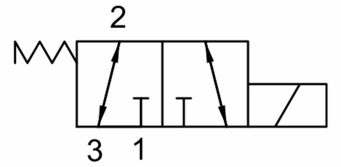 Valvola elettrica a 3 vie 24VDC 35 litri