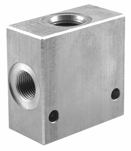 Corpo in alluminio per valvole elettriche a 3 vie cavità 3/4