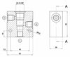 Corpo in alluminio per valvole elettriche a 3 vie cavità 3/4