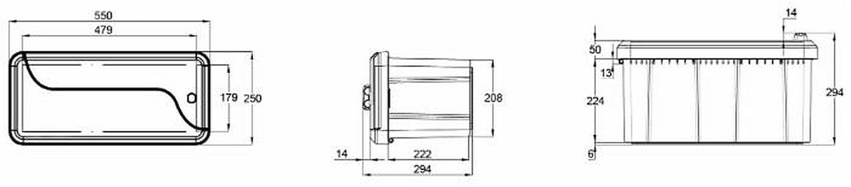 Cassetta porta attrezzi in plastica 1 serratura