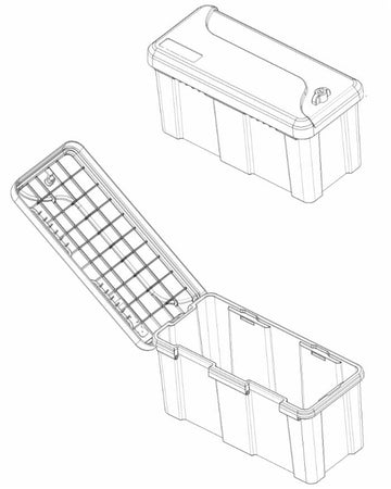 Cassetta porta attrezzi in plastica 1 serratura