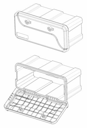 Cassetta porta attrezzi in plastica 2 serrature