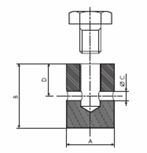 Morsetto serrafilo con vite in testa e con Ø cavo 2,5mm