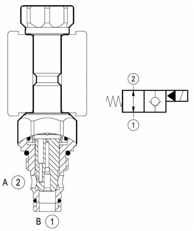 Valvola di messa a scarico normalmente aperta