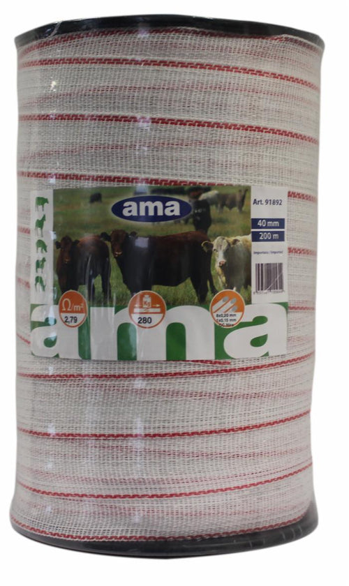 Banda recinto elettrico 200m 9 conduttori resistenza 250kg