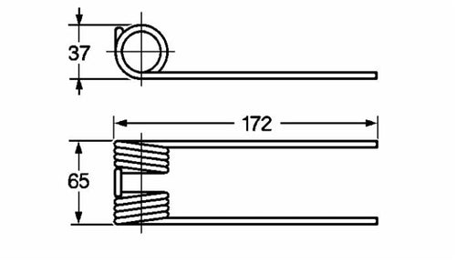 Dente adattabile Vicon 1661,8868 filo 5 lunghezza 172 confezione da 5 pezzi