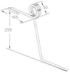 Dente seminatrice lungo adattabile Mascar filo 7 confezione da 3 pezzi