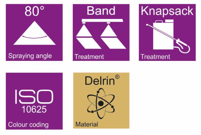 Ugello a ventaglio con angolo ad 80° EF80015 confezione da 15 pezzi