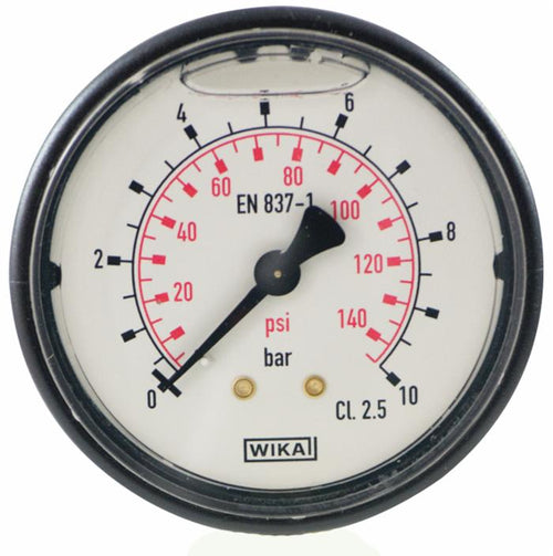 Manometro ABS Ø 63mm scala 0:25 filetto posteriore M1/4