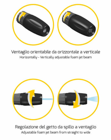Lancia schiuma con serbatoio da 1 lt entrata G1/4F