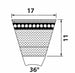 Cinghia trapezoidale dentata XPZ 0987