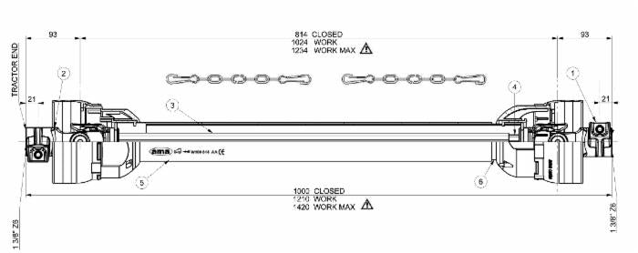 Cardano standard w2400x800 con tubo a limone spinato