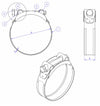 Fascetta Stringitubo Ama Inox AISI430 W2 Ø 140-148mm