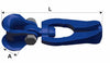 Gancio girevole fune-catena G100 per catena Ø 7/8mm lunghezza 200mm