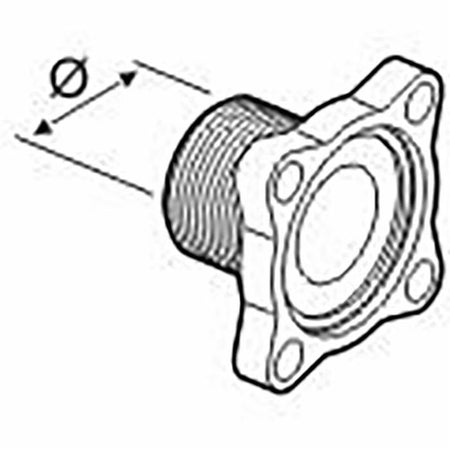 Flangia tipo F fil.M 3/4" valvola 463 adattabile ad Arag 463000H.130