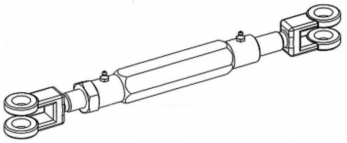 Tenditore per aratri lunghezza 400-510mm tipo lungo