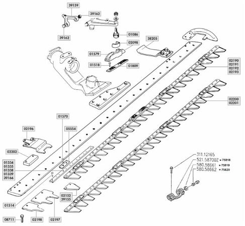 Asta forata 27 sezioni 2" adattabile a BCS Europa 56159023