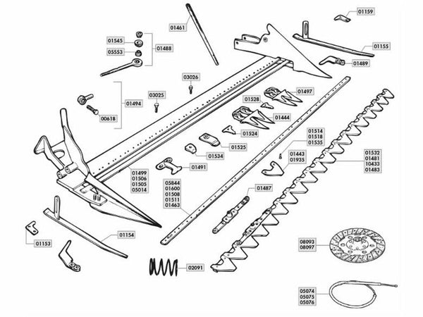 Sezione rigata con finestra adattabile BCS 2466/3 e altri. 5pz (1)