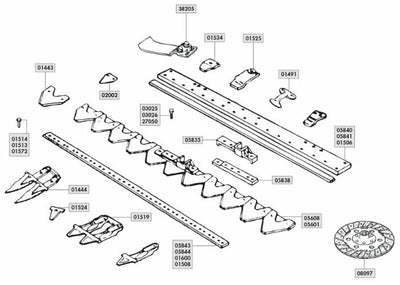 Testa lama adattabile Bertolini 107.3124