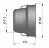 Controcuffia di plastica ø165 lunghezza 110mm