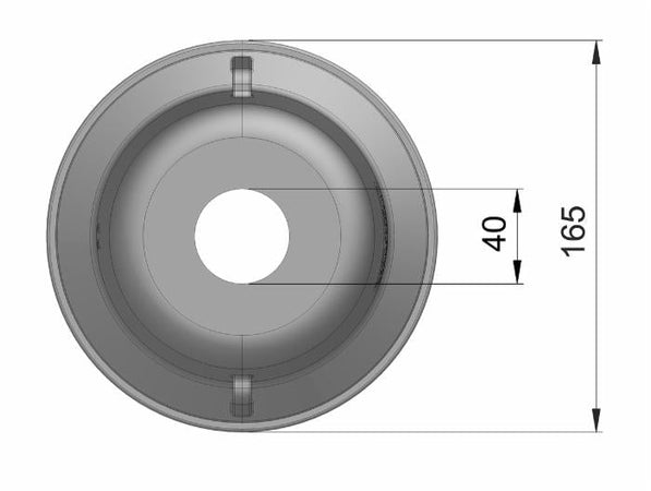 Controcuffia di plastica ø165 lunghezza 110mm