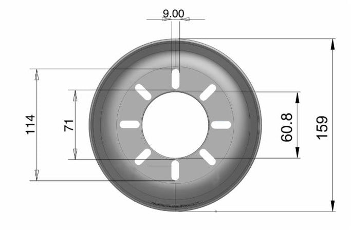 Controcuffia cilindrica lunghezza 131,50mm
