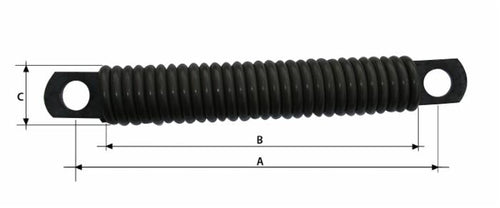 Molla tiller con gancio e filo da 9mm