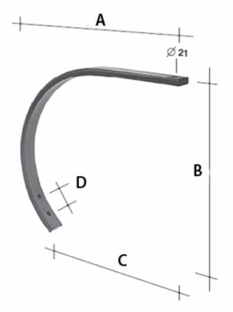 Molla chisel monolama 55x20mm