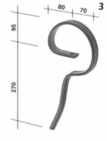 Molla flex-pall anteriore non forata 25x8mm