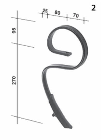 Molla flex-pall bassa con foro 25x8mm